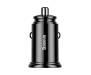 Автомобильное зарядное устройство Baseus Circular Plastic QC 3.0 30W 2USB Black