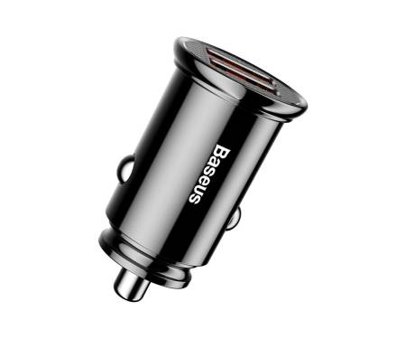 Автомобильное зарядное устройство Baseus Circular Plastic QC 3.0 30W 2USB Black