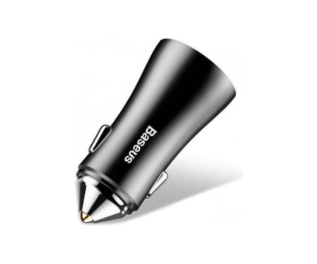Автомобильное зарядное устройство Baseus Golden Contactor Dual U Intelligent Car Charger Black (CCAL-DZ01)
