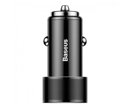 Автомобильное зарядное устройство Baseus Small Screw Dual-USB Quick Charge Car Charger 36W Black (CAXLD-B01)