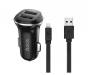 Автомобильное зарядное устройство Hoco Z1 Car Charger Set with Lightning 2USB 2.1A Black