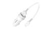 Автомобильное зарядное устройство Hoco Z27 Staunch + Cable (Lightning) 2.4A 2USB White