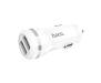 Автомобильное зарядное устройство Hoco Z27 Staunch + Cable (Micro) 2.4A 2USB White