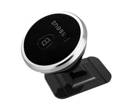 Автомобильный держатель для смартфона Baseus Car and Desk Holder Magnetic 360 Rotation Silver (SUGENT-NT0S)
