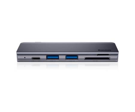 Адаптер Baseus Harmonica Five-in-one HUB Adapter Grey (CAHUB-K0G)