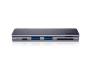 Адаптер Baseus Harmonica Five-in-one HUB Adapter Grey (CAHUB-K0G)