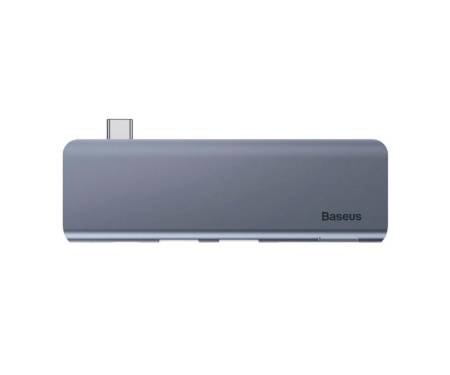 Адаптер Baseus Harmonica Five-in-one HUB Adapter Grey (CAHUB-K0G)