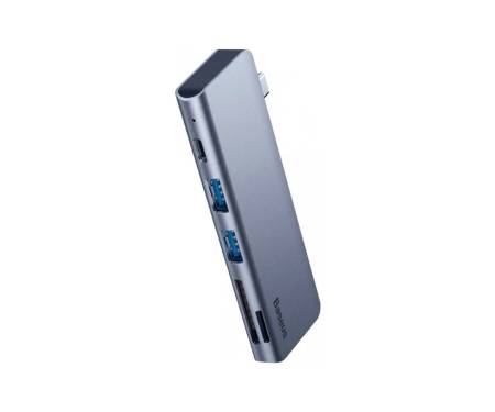 Адаптер Baseus Harmonica Five-in-one HUB Adapter Grey (CAHUB-K0G)