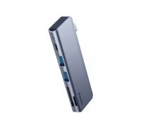 Адаптер Baseus Harmonica Five-in-one HUB Adapter Grey (CAHUB-K0G)