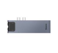 Адаптер Baseus Thunderbolt C+Pro 7 in 1 smart HUB Docking Station Grey (CAHUB-L0G)
