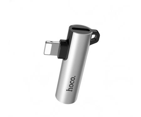 Адаптер Hoco LS21 Lightning digital 3.5 audio Silver