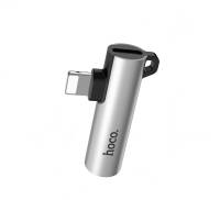 Адаптер Hoco LS21 Lightning digital 3.5 audio Silver