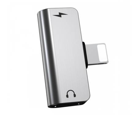 Адаптер Hoco LS25 Digital 3.5 audio converter for Apple Silver 1