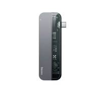 Адаптер HUB Baseus Transparent Type-C Gray (CAHUB-TD0G)
