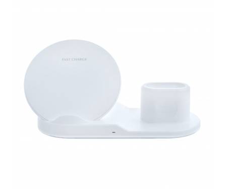 Беспроводная зарядная станция Sonder 3 в 1 Qi Wireless Fast Charging White