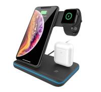 Беспроводная зарядная станция SONDER QI 3 in 1 (Black)