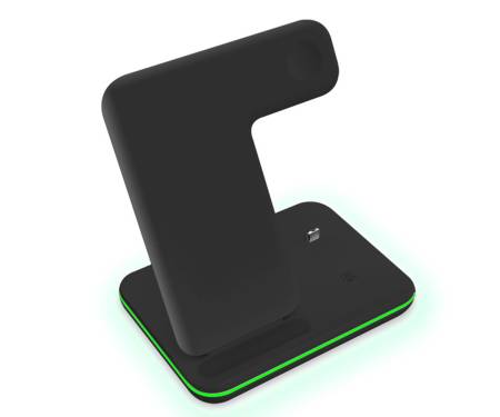 Беспроводная зарядная станция SONDER QI 3 in 1 (Black)
