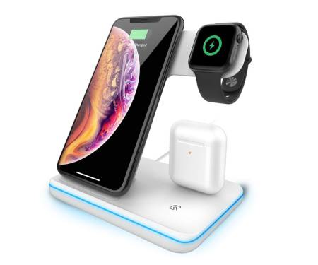 Беспроводная зарядная станция SONDER QI 3 in 1 (White)