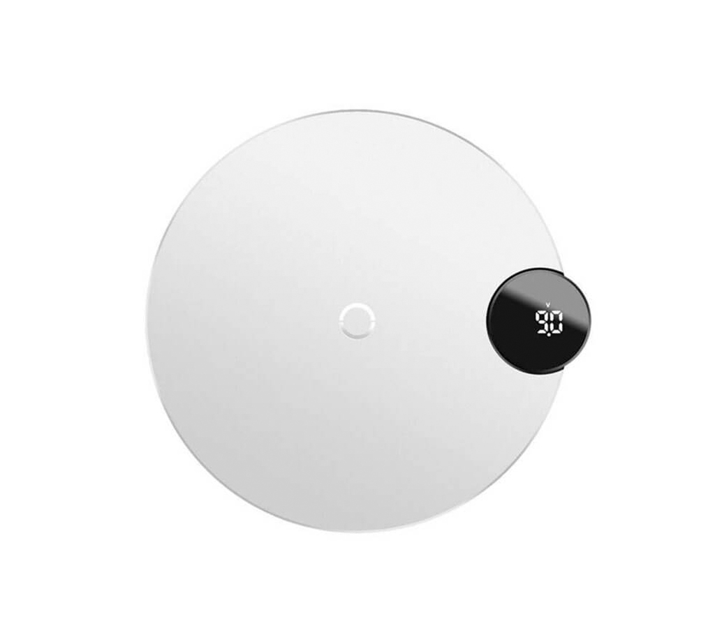 Беспроводное зарядное устройство Baseus Digtal LED Display Wireless Charger White (WXSX-02)
