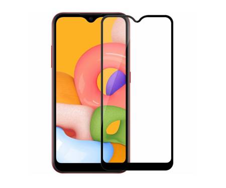 Защитное стекло для Samsung A01 Full Glue Black