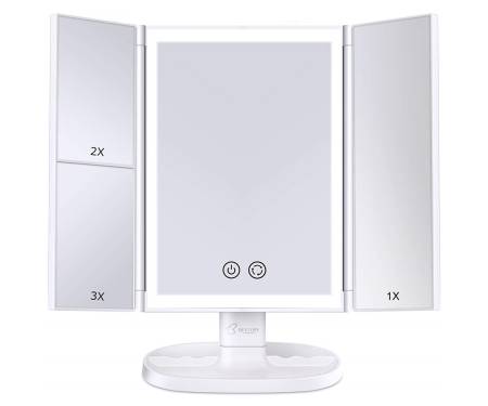 Зеркало для макияжа с LED освещением BESTOPE White (BP03005-WHE)