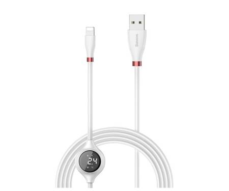 Кабель Baseus Big Eye Digital Display Lightning Cable White