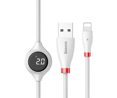 Кабель Baseus Big Eye Digital Display Lightning Cable White