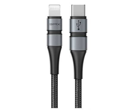 Кабель Baseus BMX Double-deck MFI Type-C to Lightning PD 18W (1.2m) Gray-Black (CATLSJ-AG1)