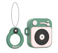 Чехол для Airpods Silicon case Gramophone Dark Green