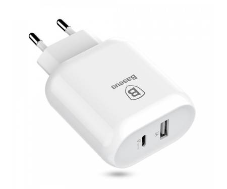 Сетевое зарядное устройство Baseus Bojure Series 23W 2USB White