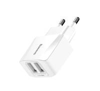 Сетевое зарядное устройство Baseus USB Wall Charger 2xUSB 2.1A Mini Dual-U White (CCALL-MN02)