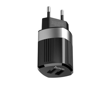 Сетевое зарядное устройство Hoco C55A Energy dual port charger (EU) Black