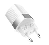 Сетевое зарядное устройство Hoco C55A Energy dual port charger (EU) White