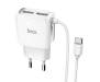 Сетевое зарядное устройство Hoco C59A Mega joy double port charger for Type-C(EU) 2USB 2.1A White