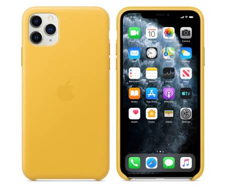 Чехол для Apple iPhone 11 Pro Max Leather Case Meyer Lemon (MX0A2)