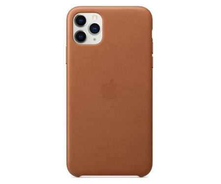 Чехол для Apple iPhone 11 Pro Max Leather Case Saddle Brown (MX0D2)