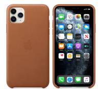 Чехол для Apple iPhone 11 Pro Max Leather Case Saddle Brown (MX0D2)