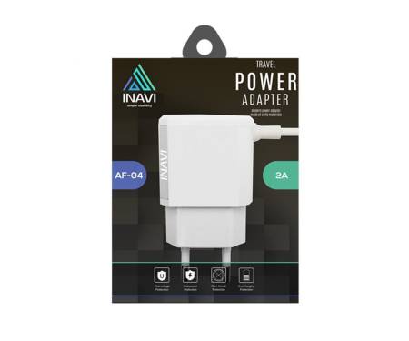 Сетевое зарядное устройство INAVI micro cable+2USB/2A (AF-04) Black