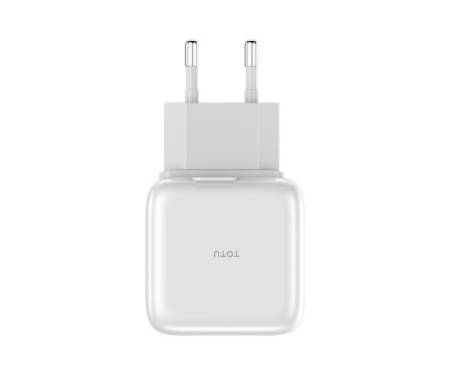 Сетевое зарядное устройство TOTU Dual USB EU Adapter 2.1A Pure Series, White (CACA-018)