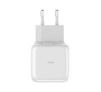 Сетевое зарядное устройство TOTU Dual USB EU Adapter 2.1A Pure Series, White (CACA-018)