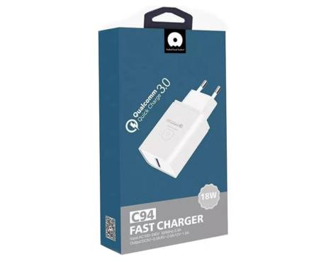 Сетевое зарядное устройство WUW C94 Quick Charge 3.0 1USB 3A White