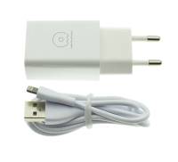 Сетевое зарядное устройство WUW T28 2.1A 2USB with Type-C Cable White