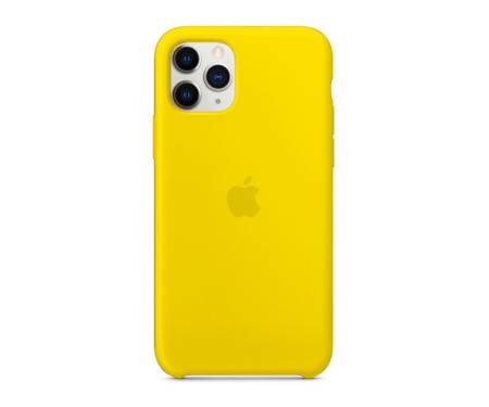 Чехол для Apple iPhone 11 Pro Max Silicone Case Yellow Copy 1