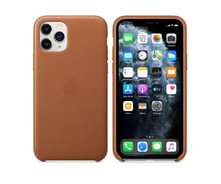 Чехол для Apple iPhone 11 Pro Leather Case Saddle Brown (MWYD2)