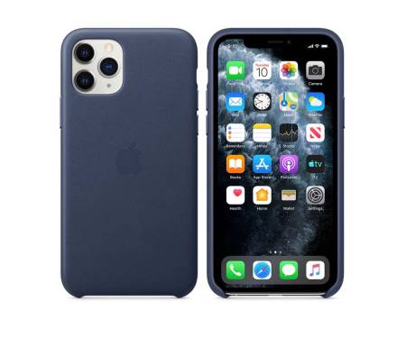 Чехол для Apple iPhone 11 Pro Leather Case-Midnight Blue (MWYG2)