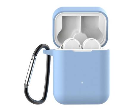 Чехол для Redmi AirDots Pro Silicon case с карабином Sky Blue