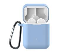 Чехол для Redmi AirDots Pro Silicon case с карабином Sky Blue