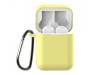 Чехол для Redmi AirDots Pro Silicon case с карабином Light Yellow