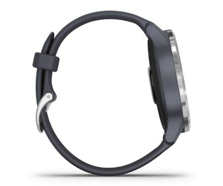 Смарт-часы Garmin Venu Silver Stainless Steel Bezel w. Granite Blue and Silicone B. (010-02173-01)