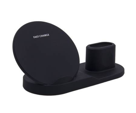 Беспроводная зарядная станция Sonder 3 в 1 Qi Wireless Fast Charging Black